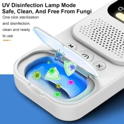 Bedwetting Alarm, for Boys Girls and Older Kids, Wireless Sensor, UV Mode/Night Light, Sound/Vibration Pee Alarm, White