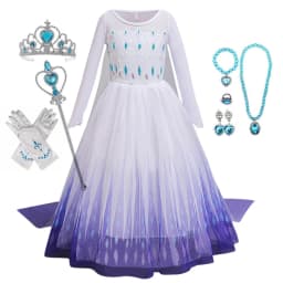 Disney Frozen Snow Queen Elsa Anna Girls Cosplay Mesh Princess Dress Kids Halloween Carnival Party Birthday Frock Ball Vestidos
