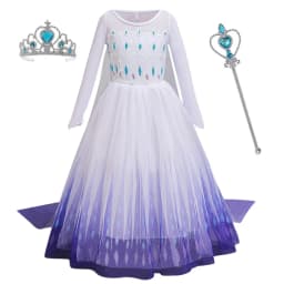 Disney Frozen Snow Queen Elsa Anna Girls Cosplay Mesh Princess Dress Kids Halloween Carnival Party Birthday Frock Ball Vestidos