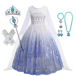 Disney Frozen Snow Queen Elsa Anna Girls Cosplay Mesh Princess Dress Kids Halloween Carnival Party Birthday Frock Ball Vestidos