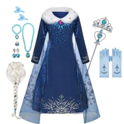 Disney Frozen Snow Queen Elsa Anna Girls Cosplay Mesh Princess Dress Kids Halloween Carnival Party Birthday Frock Ball Vestidos