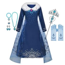 Disney Frozen Snow Queen Elsa Anna Girls Cosplay Mesh Princess Dress Kids Halloween Carnival Party Birthday Frock Ball Vestidos