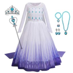 Disney Frozen Snow Queen Elsa Anna Girls Cosplay Mesh Princess Dress Kids Halloween Carnival Party Birthday Frock Ball Vestidos