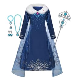 Disney Frozen Snow Queen Elsa Anna Girls Cosplay Mesh Princess Dress Kids Halloween Carnival Party Birthday Frock Ball Vestidos