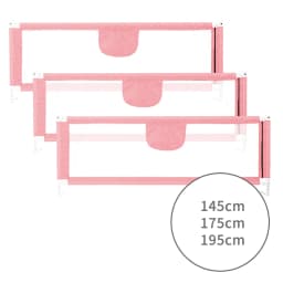 Bed fence for toddlers, Vertical lift bed guard, adjustable height, baby bed grid, 150/200/cm, gray Pink Blue