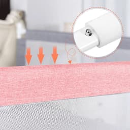 Bed fence for toddlers, Vertical lift bed guard, adjustable height, baby bed grid, 150/200/cm, gray Pink Blue