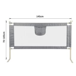 Bed fence for toddlers, Vertical lift bed guard, adjustable height, baby bed grid, 150/200/cm, gray Pink Blue