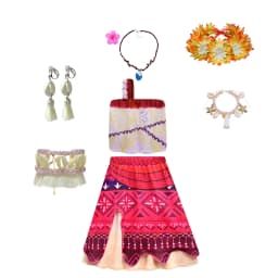 Muababy Moana Style Island Princess Dress for Girls Tropical Birthday Party Costume Kids Toddler Holiday Outfit 2-8Y Vestido
