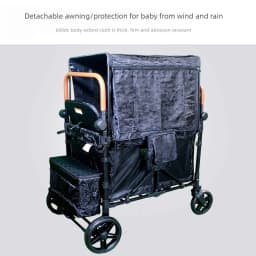 Four-seat Stroller, Can Be Used for Sitting or Reclining Baby Strollers, Suitable for Outings with Your Child.