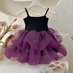 Girls dress summer new foreign style hot girl birthday skirt suspender princess dress