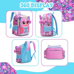 Meetbelify Cute Purple Backpack Set for Primary School Girls Girls Purple Backpack & Pencil Case Set, Fashion Design
