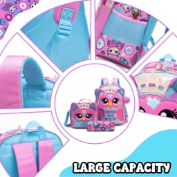Meetbelify Cute Purple Backpack Set for Primary School Girls Girls Purple Backpack & Pencil Case Set, Fashion Design