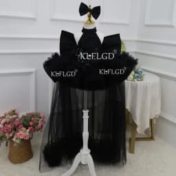 KLFLGD Artistic Photography Green Tulle Girls Party Tuxedo Pageant Dresses for Toddler Girls Kids Birthday Dresses
