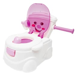 3-in-1 Children's Potty Training Toilet Simulation Smiling Face Kids Toilet with Toilet Paper Holder Removable Ergonomic Toilet