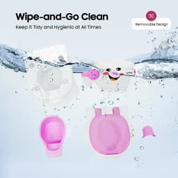 3-in-1 Children's Potty Training Toilet Simulation Smiling Face Kids Toilet with Toilet Paper Holder Removable Ergonomic Toilet