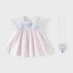 Dave Bella Children Embroidery Summer Dresses Girls Mesh Dress with Bag Chinese Style Elegant Party Kids Clothing DB2261638