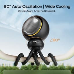 Mini Car Portable Stroller Fan,4-speed Quiet USB-C Rechargeable Baby Fan with Night Light, Baby Travel Essentials for Stroller