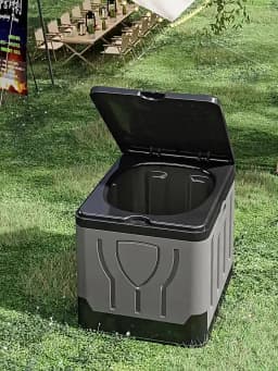 Portable Outdoor Toilet Camping Potty Car Emergency Toilet Foldable Sturdy Commode for RV Hiking Self‑Drive Outdoor Use Adults