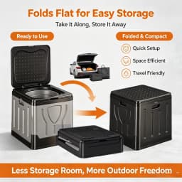 Portable Outdoor Toilet Camping Potty Car Emergency Toilet Foldable Sturdy Commode for RV Hiking Self‑Drive Outdoor Use Adults