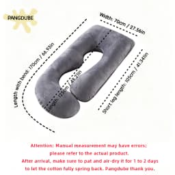 PANGDUBE G Shaped Pregnancy Pillow, Full Body Maternity Pillow for Sleeping, 3.2KG Thick Cotton, Support for Back, Belly, Hips, Removal Washable Cover, Pregnancy Must Haves for Pregnant Women