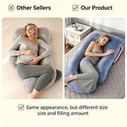 PANGDUBE G Shaped Pregnancy Pillow, Full Body Maternity Pillow for Sleeping, 3.2KG Thick Cotton, Support for Back, Belly, Hips, Removal Washable Cover, Pregnancy Must Haves for Pregnant Women
