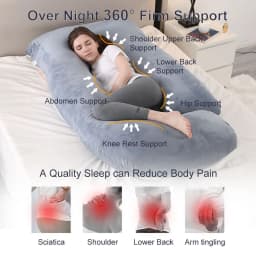 PANGDUBE G Shaped Pregnancy Pillow, Full Body Maternity Pillow for Sleeping, 3.2KG Thick Cotton, Support for Back, Belly, Hips, Removal Washable Cover, Pregnancy Must Haves for Pregnant Women