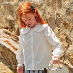 Dave Bella Girls Long Sleeve White Shirt 7-13 Years Children Formal Cotton Blouse Cute Casual Outdoor Party Tops DK3262950