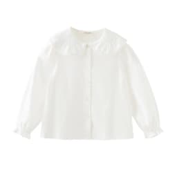 Dave Bella Girls Long Sleeve White Shirt 7-13 Years Children Formal Cotton Blouse Cute Casual Outdoor Party Tops DK3262950