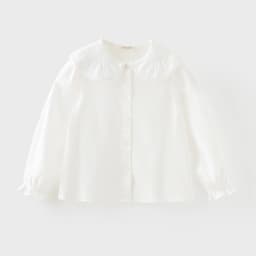 Dave Bella Girls Long Sleeve White Shirt 7-13 Years Children Formal Cotton Blouse Cute Casual Outdoor Party Tops DK3262950
