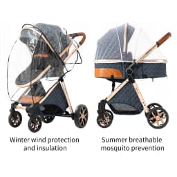Baby Stroller Four-Wheel Baby Stroller Baby Accessories Newborn Stroller 3 in 1 Light Weight Baby Stroller Newborn Pram Carriage