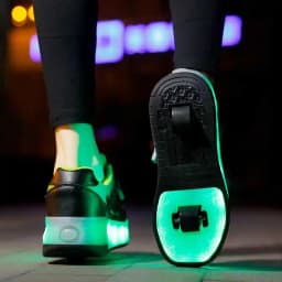 One-Click Retractable LED Light Up Roller Shoes, Breathable Skate Sneakers for Kids, Teens, Boys & Girls
