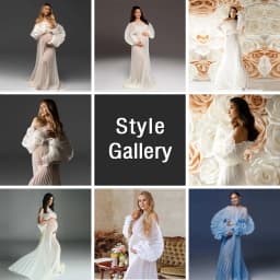 2025 Custom Color Organza Pleated Maternity Dress for Photoshoot Plus Size Pregnancy Photography Gown Baby Shower Dress YEWEN