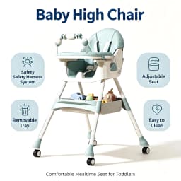 Foldable Reclining Baby Dining Table Set Multifunctional Adjustable Height Children's Seat with Dinner Chairs for Kids