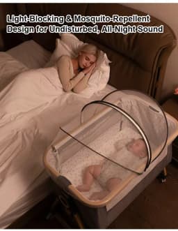 2026 Elegant Foldable Baby Crib, Multi‑Functional Height Adjustable Movable Bedside Swing Cradle, Portable Infant Sleeping Bed for Newborn Home & Travel Use