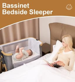 2026 Elegant Foldable Baby Crib, Multi‑Functional Height Adjustable Movable Bedside Swing Cradle, Portable Infant Sleeping Bed for Newborn Home & Travel Use