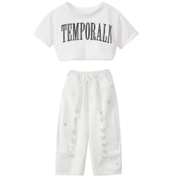 Kid Kpop Hip Hop Clothing White Letters Strap Tank Crop T Shirt Top Casual Distressed Pants for Girl Jazz Dance Costumes Clothes