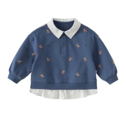 Dave Bella Sweatshirt Boys Pullover Autumn Long Sleeve Spring Sportswear Casual Children Top Clothes Bear Print Stripe DB3263147