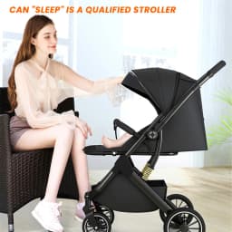 Vremota Luxurious Lightweight High Landscape Baby Stroller leg-sapped Seat for Newborn One Hand reline Pushchair Pram Compact Size Voyage Foldable Baby Stroller