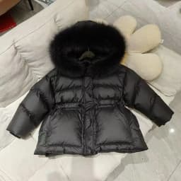 2026 Winter New Hooded Medium to Long Children's Thick Hairy Decorative Cotton Jacket