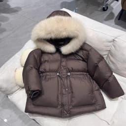 2026 Winter New Hooded Medium to Long Children's Thick Hairy Decorative Cotton Jacket