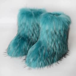 2026 NEW Kids Boots Winter Shoes New Faux Fur Toddler Girl Boots Fashion Colorful Fur Children Ankle Snow Boots Warm Shoes Girls