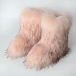 2026 NEW Kids Boots Winter Shoes New Faux Fur Toddler Girl Boots Fashion Colorful Fur Children Ankle Snow Boots Warm Shoes Girls