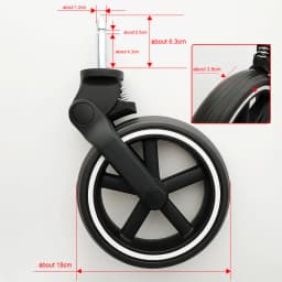 Stroller Wheel For Cybex Balios S Lux Front Or Rear One Direct Replace Back One With Frame Axle Tire DIY Baby Buggy Accessories