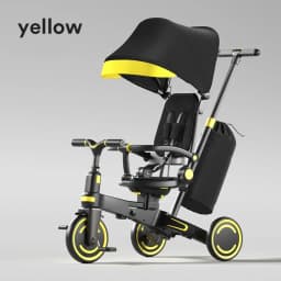 Lightweight Three-wheel Baby Stroller Adjustable Push Bar Foldable Three-wheel Baby Stroller Multi-functional Children's Bicycle