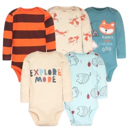 5PCS/Lot 100% Cotton Newborn Baby Rompers Infant Body Long Sleeve Baby Jumpsuit Cartoon Ropa Bebe Baby Boy Girl Clothes 6-24 M