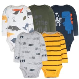 5PCS/Lot 100% Cotton Newborn Baby Rompers Infant Body Long Sleeve Baby Jumpsuit Cartoon Ropa Bebe Baby Boy Girl Clothes 6-24 M