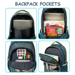 3PCS Backpacks For Boys School Backpacks For Elementary Students Ages 8-10 Kids Aesthetic Backpack Set