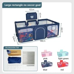 IMBABY Baby Playground Large Baby Playpen Machine Washable Baby Activity Fence Ball Pool Games Playpen for Child Safety Barries