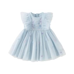 Dave Bella Girls Baby Princess Dress Summer Sweet Shell Embroidery Kids Mesh Elegant Dress Party Outdoor Seaside DB2251295