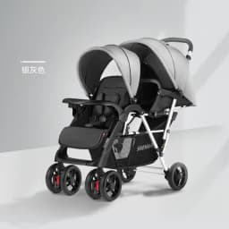 Lightweight Twin Baby Stroller The Baby Stroller Can Sit or Lie Down Collapsible Front and Rear Seat Twin Stroller